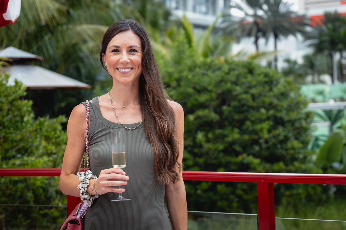 Guest portrait at a Miami rooftop event